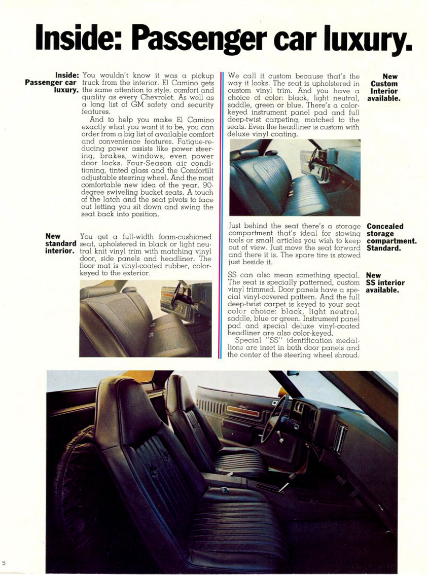 1973 Chevrolet El Camino Brochure Page 2